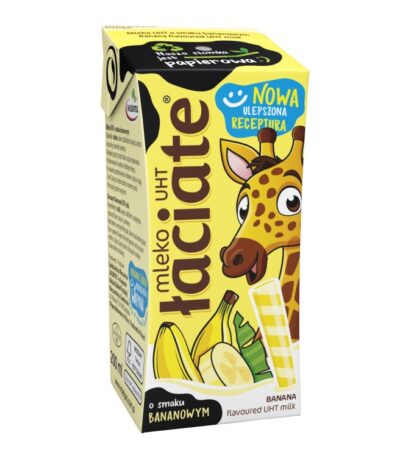 MLEKPOL Mleko UHT smakowe Laciate bananowe – 200 ml
