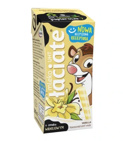 MLEKPOL Mleko UHT smakowe Laciate waniliowe – 200 ml