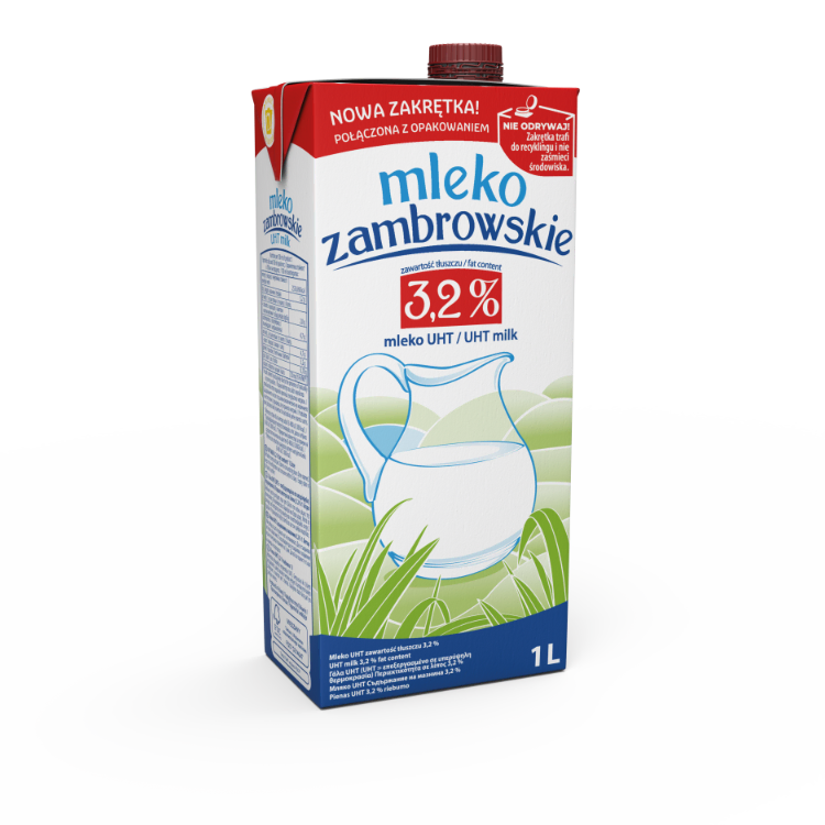 Mleko UHT Zambrowskie 32 – 1 l Mleko UHT Zambrowskie 32 – 1 l