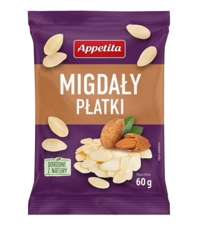 0000 Migdały płatki 60g APPETITA