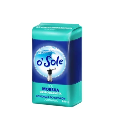 0000 Sól morska gruboziarnista jodowana 900g CENOS