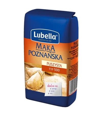 0001 Mąka pszenna puszysta poznańska 1kg LUBELLA