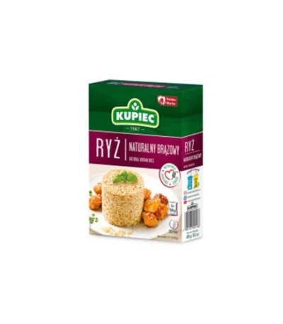 0001 Ryż Naturalny brązowy 4x100g kartonik KUPIEC