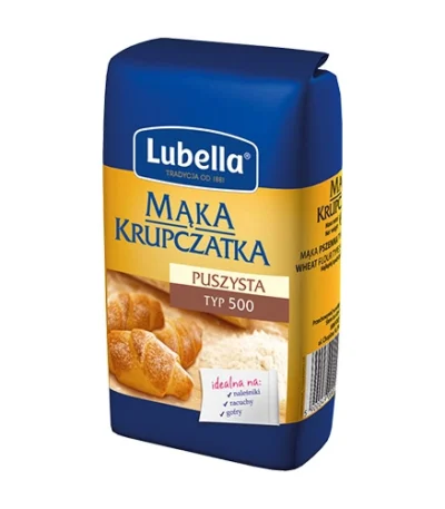 0003 Mąka puszysta pszenna krupczatka 1kg LUBELLA