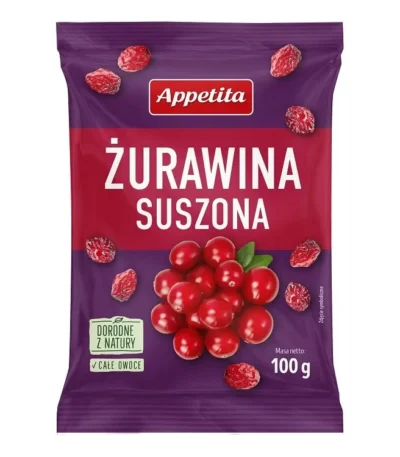 0003 Żurawina suszona 100g APPETITA