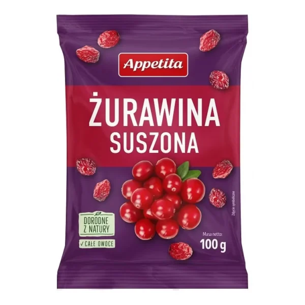 0003 Żurawina suszona 100g APPETITA