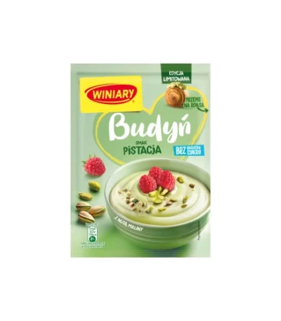 0005 Budyń pistacja malina bez cukru 35g WINIARY
