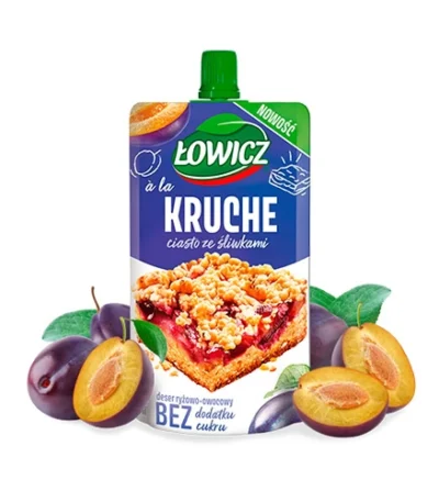 0011 Deser ryżowo owocowy kruche ciasto z śliwkami ŁOWICZ