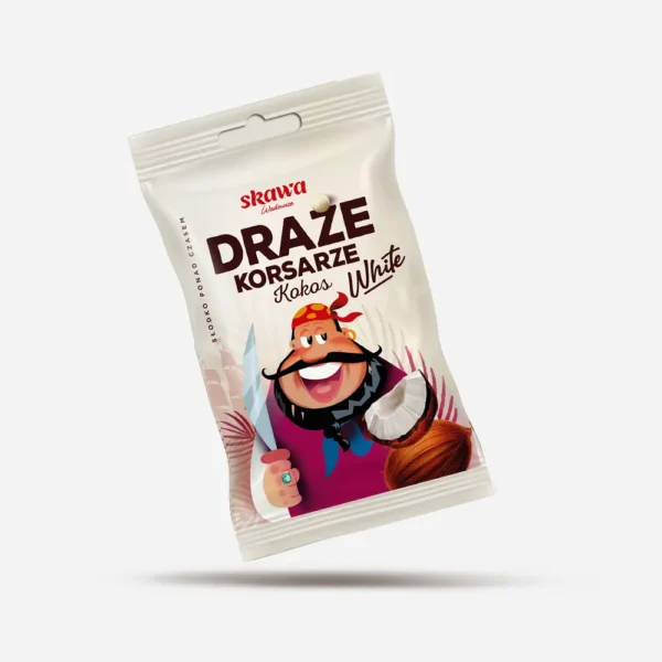 Draże kokosowe white Korsarze 70g SKAWA