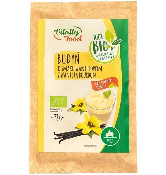 Budyń BIO waniliowy z wanilią bourbon 38g VITALLY FOOD