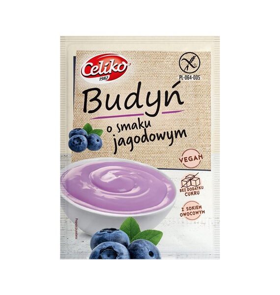 Budyń bezglutenowy o smaku jagodowym 40g CELIKO