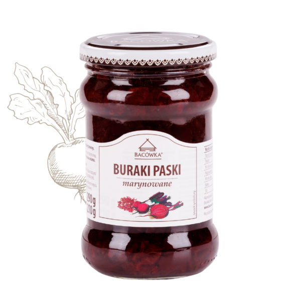 Buraki paski marynowane 290g BACÓWKA