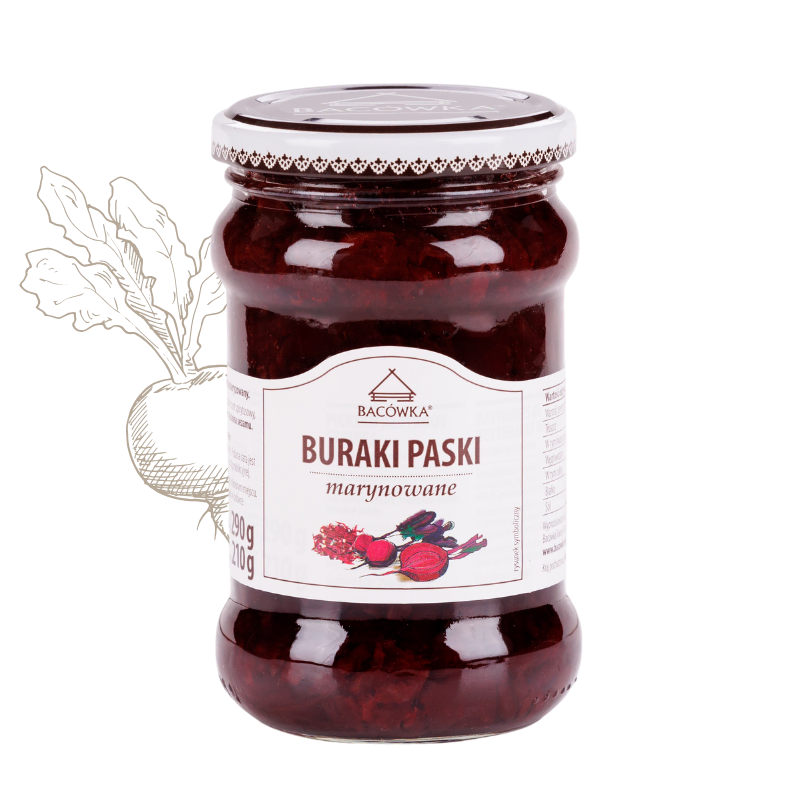 Buraki paski marynowane 290g BACÓWKA Buraki paski marynowane 290g BACÓWKA