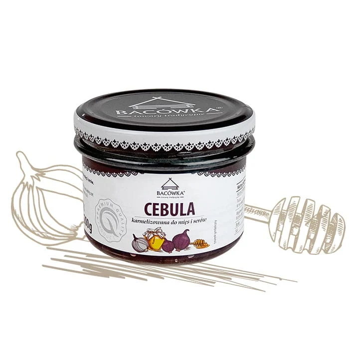 Cebula karmelizowana do mięs i serów 200g BACÓWKA Cebula karmelizowana do mięs i serów 200g BACÓWKA