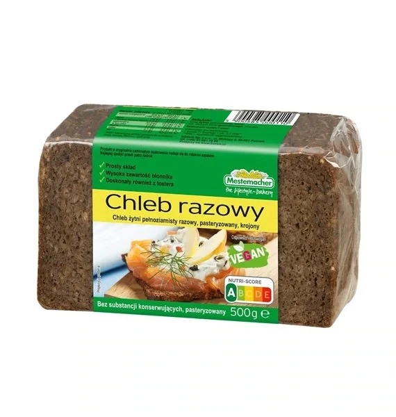 Chleb razowy pełnoziarnisty 500g BENUS 1