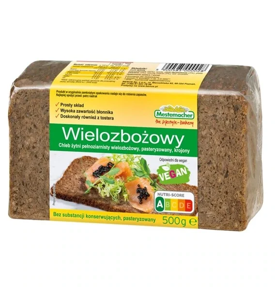 Chleb wielozbożowy pełnoziarnisty 500g BENUS 1
