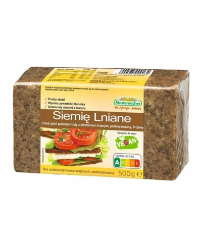 Chleb żytni z siemieniem lnianym 500g BENUS 1