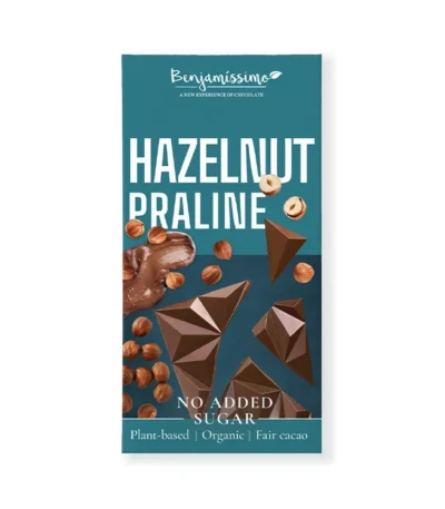 Czekoalda z orzechami laskowymi bez dodatku cukru bio 60g BENJAMISSIMO 1