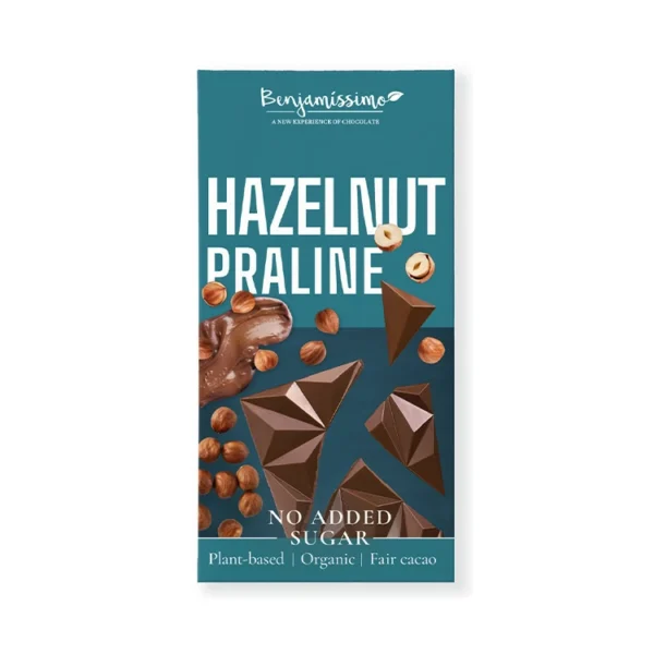 Czekoalda z orzechami laskowymi bez dodatku cukru bio 60g BENJAMISSIMO 1