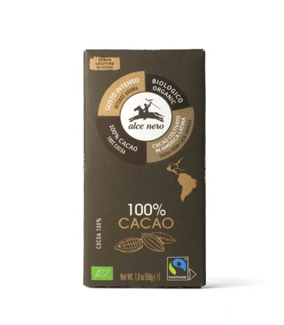Czekolada gorzka 100% kakao 50g ALCE NERO 1