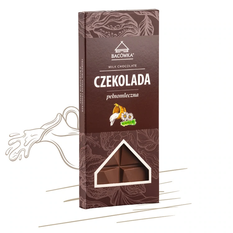 Czekolada pełnomleczna 100g BACÓWKA 1 Czekolada pełnomleczna 100g BACÓWKA 1