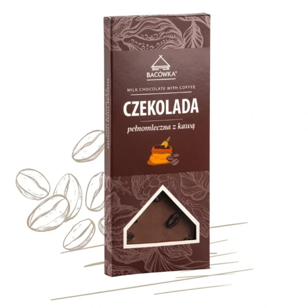 Czekolada pełnomleczna z kawą 100g BACÓWKA 1