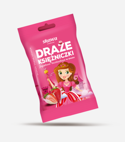 Draże jogurtowo truskawkowe Księżniczki 70g SKAWA