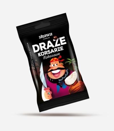 Draże kokosowe Korsarze 70g SKAWA