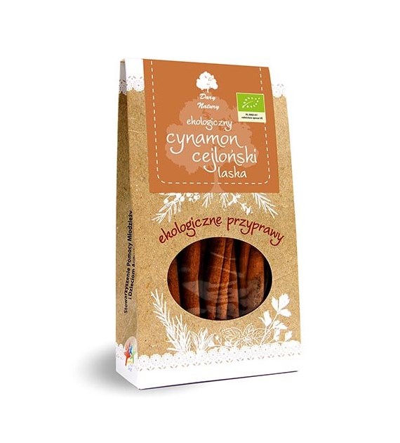 Eko Cynamon cejloński laska 30g DARY NATURY Eko Cynamon cejloński laska 30g DARY NATURY