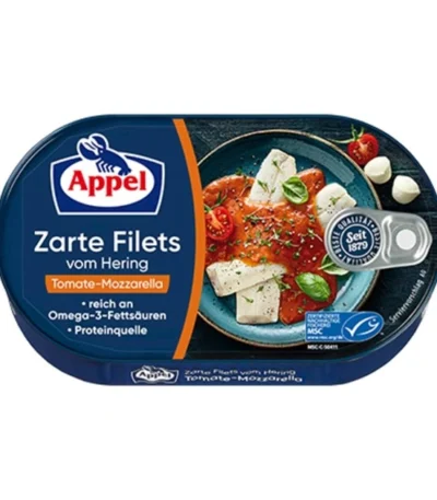 Filety śledziowe w sosie pomidorowo mozzarellowym 200g APPEL