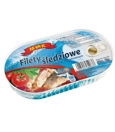 Filety śledziowe w sosie pomidorowym 170g M&K