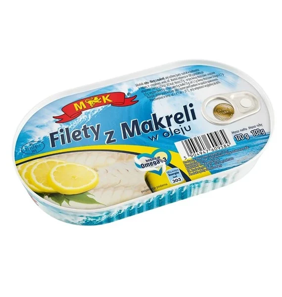 Filety z makreli w oleju 170g M&K