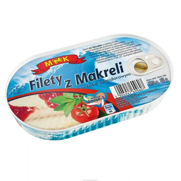 Filety z makreli w sosie pomidorowym 170g M&M