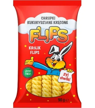Flips chrupki kręcone kukurydziane 90g SANTE