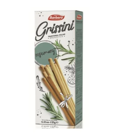 Grissini Torinesi włoskie paluszki chlebowe z rozmarynem 125g BERBERO