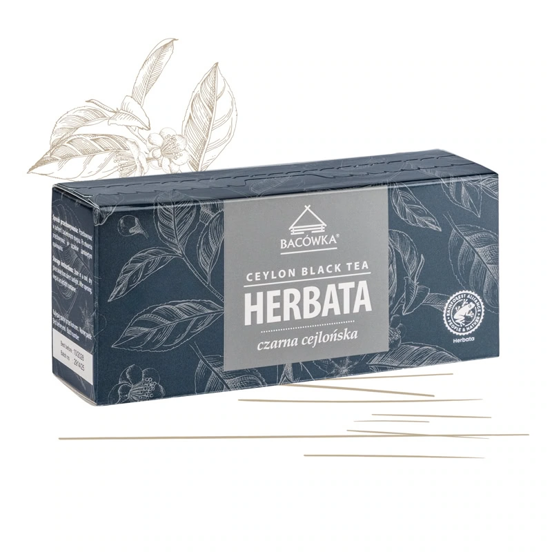 Herbata czarna ceylońska w torebkach 40g BACÓWKA Herbata czarna ceylońska w torebkach 40g BACÓWKA