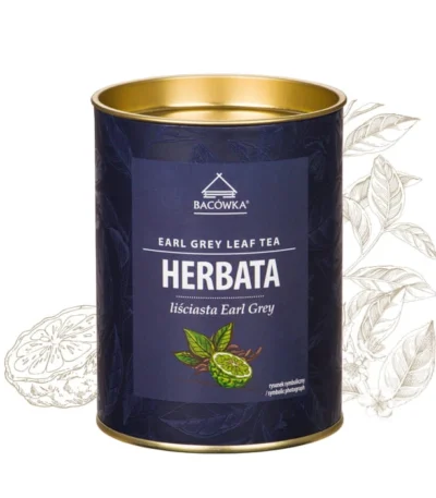 Herbata czarna liściasta Earl Grey 100g BACÓWKA
