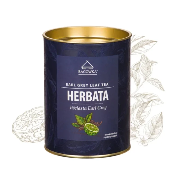 Herbata czarna liściasta Earl Grey 100g BACÓWKA