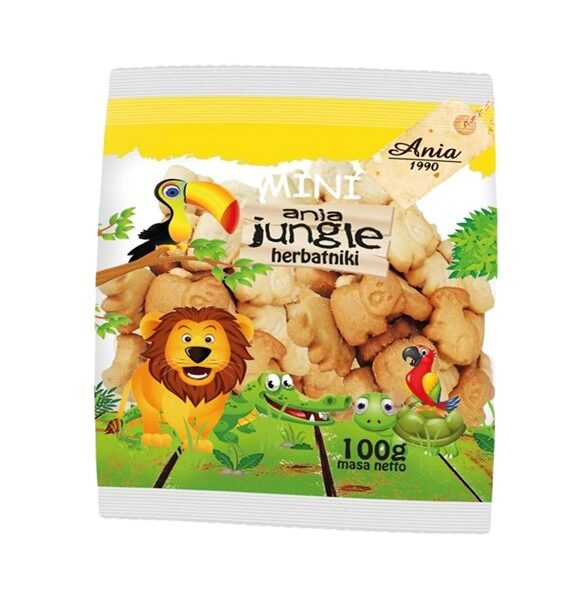 Herbatniki mini jungle 100g ANIA