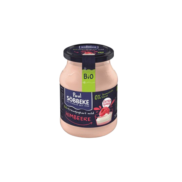 Jogurt kremowy malinowy bio 500g SOBBEKE
