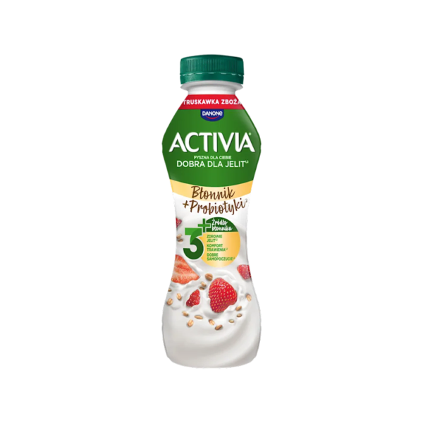 Jogurt o smaku truskawkowym ze zbożami 270g ACTIVIA