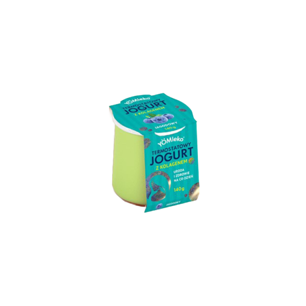 Jogurt termostatowy jagodowy bio z kolagenem 140g YOMLEKO