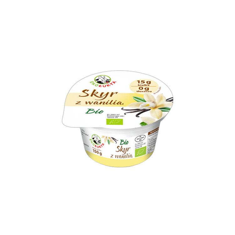 Jogurt typu skyr proteinowy waniliowy 150g EKO ŁUKTA Jogurt typu skyr proteinowy waniliowy 150g EKO ŁUKTA