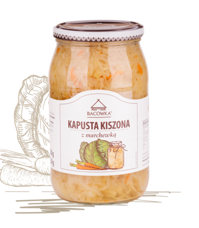 Kapusta kiszona z marchewką 820g BACÓWKA