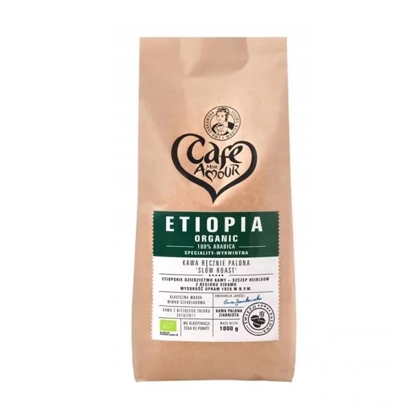 Kawa ziarnista Etiopia 1kg BIO CAFE CREATOR