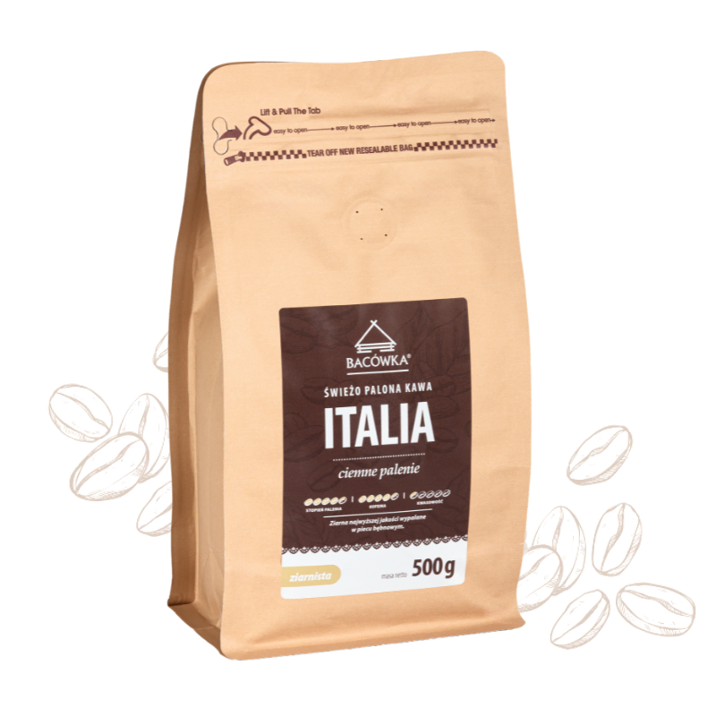 Kawa ziarnista Italia 500g BACÓWKA Kawa ziarnista Italia 500g BACÓWKA