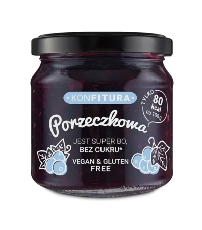 Konfitura owocowa Czarna porzeczka bez dodatku cukru 190g DEVALDANO