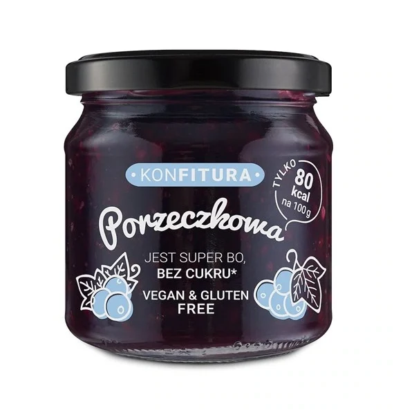 Konfitura owocowa Czarna porzeczka bez dodatku cukru 190g DEVALDANO