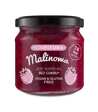 Konfitura owocowa malina bez dodatku cukru 190g DEVALDANO
