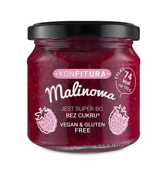 Konfitura owocowa malina bez dodatku cukru 190g DEVALDANO